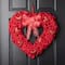 Glitzhome® 19.25" Fabric Valentine's Heart Wreath